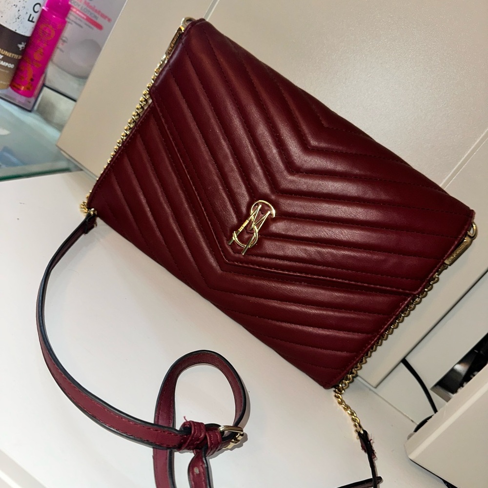 Maroon and Gold Steve Madden crossbody purse